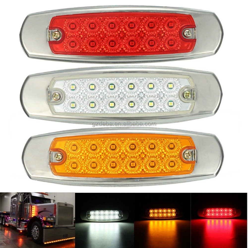 12V 24V LED SIDE MARKER INDICATOR LIGHT LAMP for TRUCK TRAILER LORRY VAN BUS